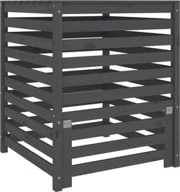 vidaXL - Compostbak - 82,5x82,5x99,5 - cm - massief - grenenhout - grijs