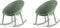 Qosy outdoor schommelstoel - groen - SET VAN 2