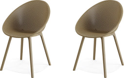 Qosy outdoor stoel - zand - SET VAN 2