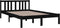vidaXL - Bedframe - massief - hout - zwart - 120x200 - cm