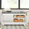 SoBuy FSR136-W - Kattenhuis - Kattenbak Kast - Schoenenbank - Wit