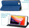 iMoshion Hoesje Geschikt voor iPhone SE (2022) / SE (2020) / 8 / 7 Hoesje Met Pasjeshouder - iMoshion Slim Folio Bookcase - Donkerblauw