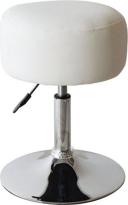 VDD Zadelkruk - Hoogteverstelbaar - PU-leer - Wit - Maximale Hoogte 65 cm