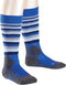FALKE SK2 Stripes - Skisokken kinderen - Warm dik wol - Blauw (maat 35-38)