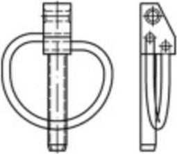 TOOLCRAFT Klapsplitpen Geel verchroomd 50 stuk(s)