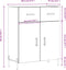 vidaXL - Dressoir - 69,5x34x90 - cm - bewerkt - hout - wit