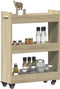 vidaXL - Kast - met - wieltjes - 60x22x79 - bewerkt - hout - sonoma - eikenkleurig