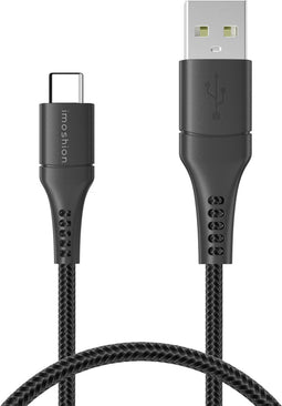 imoshion Kabel - USB C naar USB A Kabel - 0.25 meter - USB-C Oplader Kabel - Geschikt voor o.a. Apple iPhone 15/16 en Samsung - Zwart
