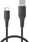 imoshion Kabel - USB C naar USB A Kabel - 0.25 meter - USB-C Oplader Kabel - Geschikt voor o.a. Apple iPhone 15/16 en Samsung - Zwart