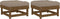 vidaXL - Tuinvoetenbanken - en - kussens - 2 - st - massief - grenenhout - honingbruin