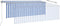 vidaXL - Luifel - automatisch - uittrekbaar - met - rolgordijn - 4,5x3 - m - blauw - wit