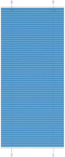 vidaXL - Plissé - rolgordijn - 85x200 - cm - stofbreedte - 84,4 - cm - polyester - blauw