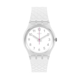 Swatch Horloge Dames - Polshorloge - Ø 34 mm - Grijs/Wit