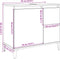 vidaXL - wastafelkast - 65x33x60 - cm - bewerkt - hout - betongrijs