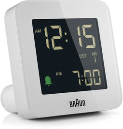 Braun BC09W-DCF - Wekker - Klok Snooze Zoemer alarm - Wit