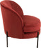 J-Line loungestoel Lounge Rond - textiel/metaal - rood