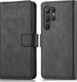 iMoshion Hoesje Geschikt voor Samsung Galaxy S24 Ultra Hoesje Met Pasjeshouder - iMoshion Luxe Bookcase - Zwart