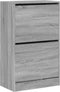 Schoenenkast 60x34x96,5 cm bewerkt hout grijs sonoma eikenkleur