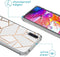 iMoshion Hoesje Geschikt voor Samsung Galaxy A70 Hoesje Met Koord - iMoshion Design Hoesje met Koord - Wit / Meerkleurig / Goud / White Graphic