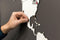 MiMi Innovations® Luxe Houten Wereldkaart - Muurdecoratie - Wanddecoratie - Muursticker - 130x78 cm/51.2x30.8 inch - Wit