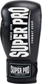 Super Pro Combat Gear Champ - Kickbokshandschoenen - PU met klittenbandsluiting - Zwart/Wit 14oz