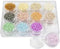 Rocailles, pastelkleuren, d 3 mm, afm 8/0 , gatgrootte 0,6-1,0 mm, 12x17 gr/ 1 doos