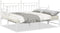 vidaXL - Ligbedframe - met - uitschuifbed - in - Wit - - - 80x200 - cm - Staal