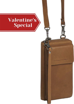 Leren Telefoontasje Cognac Malaga