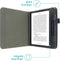 imoshion E-reader Hoesje - Geschikt voor Kobo Libra H2O - Vegan Leather Bookcase - Zwart