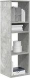 vidaXL - Boekenkast - 34x31x112 - cm - bewerkt - hout - betongrijs