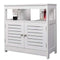 Esituro SBP0023 - Onder wastafel kast - 2 deuren - MDF - 60 x 60 x 30 cm - Landelijke stijl - Wit