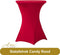 Statafelrok candy rood 80 cm - partytafel - tafelrok voor statafel - Statafelhoes - Bruiloft - Cocktailparty - Stretch Rok