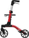 Qunn rollator - dubbel opvouwbaar - lichtgewicht en stijlvol - Rood
