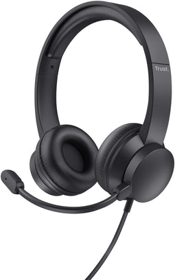 Trust HS-150 - Headset - Bedraad - 1,8 m snoer - Zwart