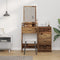 vidaXL - Kaptafel - met - Lades - - - Oud - Hout - 50x41x140 - cm