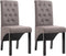 vidaXL - Eetkamerstoelen - draaibaar - 2 - st - stof - taupe
