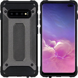 iMoshion Hoesje Geschikt voor Samsung Galaxy S10 Plus Hoesje - iMoshion Rugged Xtreme Backcover - Zwart