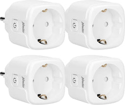 Alecto SMART-PLUG10 - Smart wifi tussenstekker 16A 3680W - 4-pack wit (4 stuks)