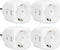 Alecto SMART-PLUG10 - Smart wifi tussenstekker 16A 3680W - 4-pack wit (4 stuks)
