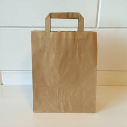 Draagtassen bruin kraft 22/10x28 250st