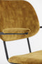 Light&living Eetkamerstoel 58x58x82 cm EMMA velvet okergeel-donker grijs