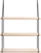 LIFA LIVING Wandrek - Industrieel - 3 planken - Zwart