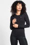 ODLO BL TOP Crew neck l/s MERINO 200 Thermoshirt - 100% Merinowol - Zwart - Maat L