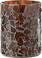 J-Line windlicht Mozaiek - glas - bruin - medium