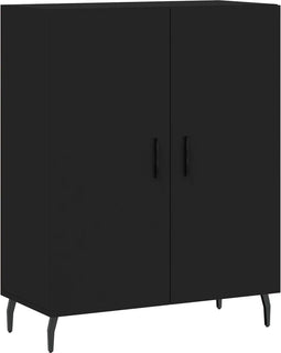 vidaXL - Dressoir - 69,5x34x90 - cm - bewerkt - hout - zwart