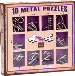 Eureka - Eureka! 10 Metalen Puzzels Paarse Editie