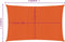vidaXL - Zonnezeil - 160 - g/m² - rechthoekig - 4x5 - m - HDPE - oranje