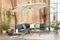 MASCOT ONLINE Hangende Parasol - Zweefparasol - Houtlook - 300 cm breed - Crème