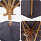 vidaXL - Donkergrijze - Tuinparasol - 180x230 - cm - in - Bamboe