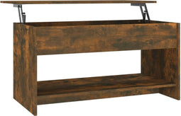 vidaXL - Salontafel - 102x50x52,5 - cm - bewerkt - hout - gerookt - eikenkleurig